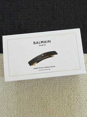 Balmain Paris Hair Couture Barrette pour Cheveux Medium — Black, NIB
